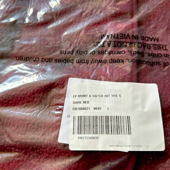 NWT$178 FP Movement X Hatch Hit The Slope Fleece Maternity Jacket Dark Red LARGE - Picture 7 of 9